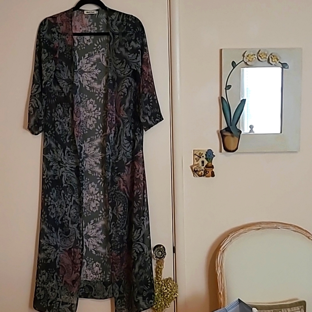 Black Coral long kimono